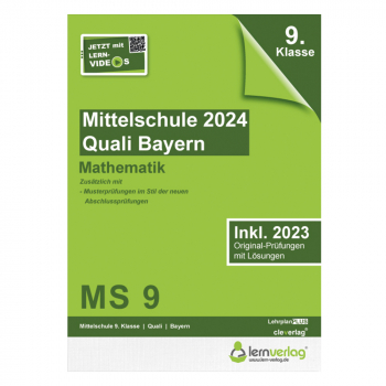 Prüfungstrainer Mittelschule Mathematik Quali Bayern 2024 ISBN 9783743001169